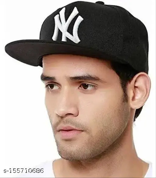 Cotton baseball cap with adjustable strap, embroidered design