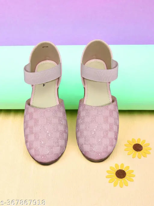 Synthetic slip-on net shoes for kids (ages 5-5.5), Ajanta Kid Belly EK1003, solid pattern, PVC sole, India origin