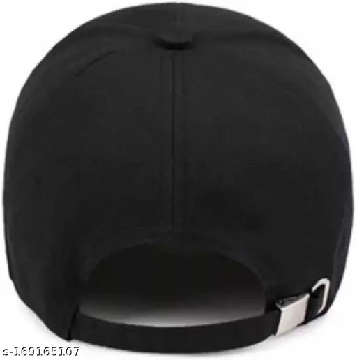 New stylish black cotton baseball cap, self-design net pattern for formal, casual or sport wear