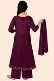 Georgette net Girl Sarara set for girls, playful outfit for 5-12 years old, Indian origin