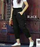 Black women's cropped trousers