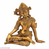 Shubh Sanket Vastu Lord Indra sitting brass statue idol, 7 inches tall, traditional Indian home decor