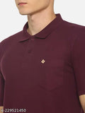 Indian-made Dollar Men's Cotton Casual Polo T-shirt (Solid color), size S