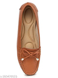 PU mojaris, stylish Bellies PV01Brown - fashionable slip-on footwear for women and girls, country of origin: India