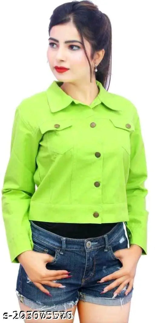 Cotton-linen twill jacket in red, black, green, pink, maroon, yellow, and Mehndi patterns. Solid color jackets with long sleeves, S size (bust 40 in, length 19 in), new arrival from AD Fashion Store, India