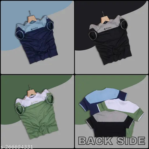 Summer Special Men's cotton-blend round neck T-shirt, colorblocked, soft & smooth 100% cotton, short sleeves, M/L/XL sizes
