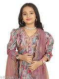 Girls Festive Party Wedding Salwar & Kurta Set, Kora Muslin fabric with three-quarter sleeves. Versatile ethnic wear for casual outings or grand celebrations