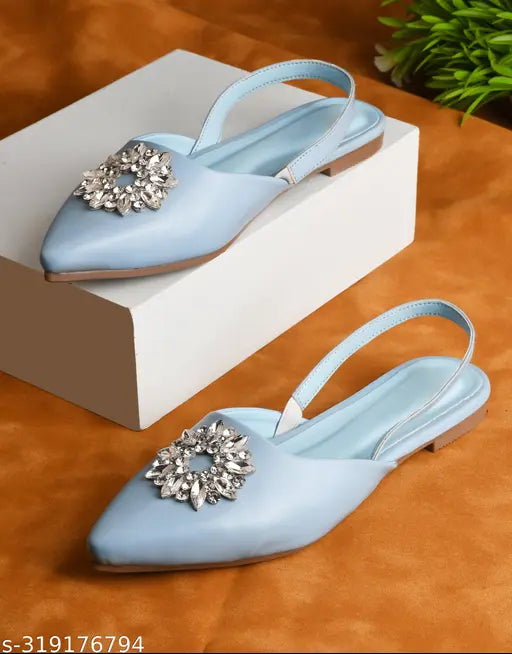 Synthetic open-back bellies sandals by Froh Feet, stylish and comfortable for women & girls