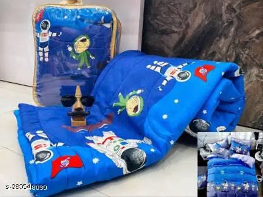 Premium 3D printed polycotton comforter for AC rooms, lightweight and durable, ideal for kids and adults