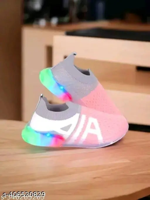 Multi-colored slip-on sneakers with neon detailing