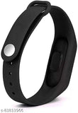 Black silicone watch strap with a digital led display