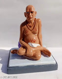 Handcrafted poly resin Shri Swami Samarth Murti statuette, 3"x3"x2", Indian artifact for home decor