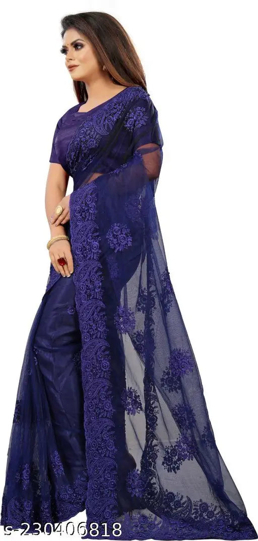 Baby Pink Organza Silk Saree with Embroidered Sequin Detailing - Stunning Party Wear for Women