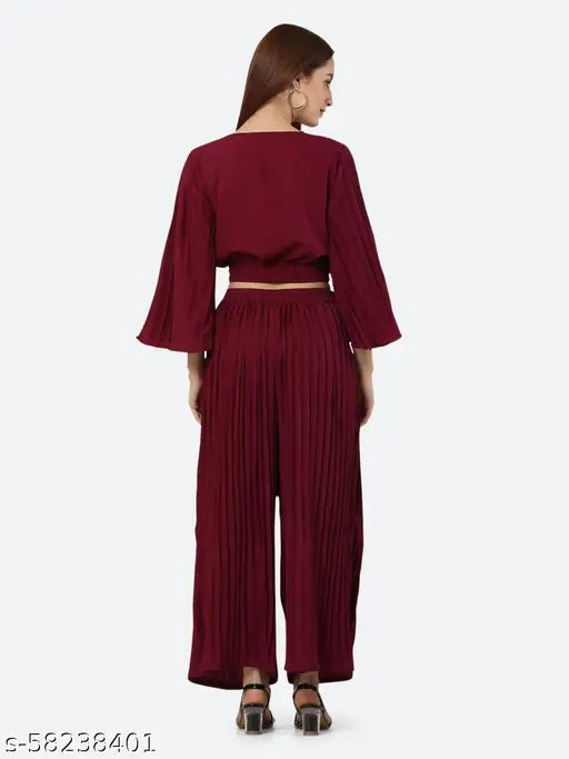 Sleeveless crepe jumpsuit for women by Avyanna, solid net fabric, L (40in bust, 50in length, 38in waist)