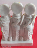 Poly resin Ram idol with Ram, Sita, Laxman, Hanuman - decorative showpiece for temple pooja, 6 inches