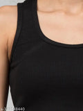Pure cotton blend sleeveless camisole, comfortable for gym, casual, or party wear - do fashion
