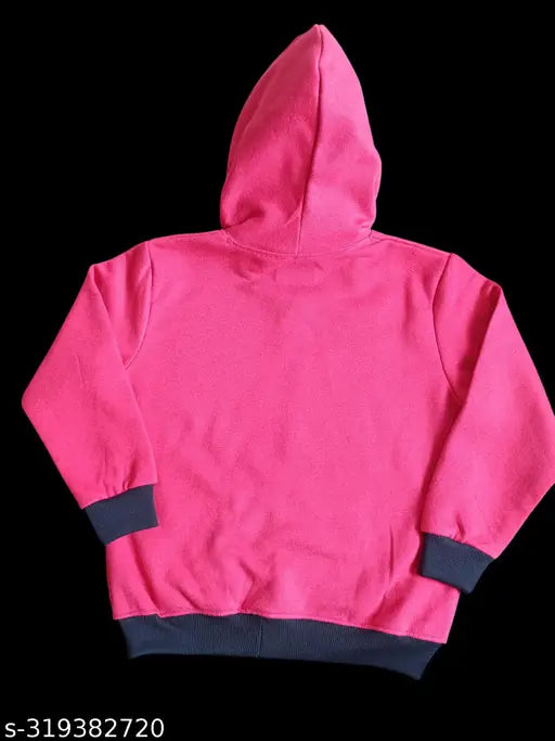 Girls winter wear, long-sleeved printed net cotton sweatshirt. 100% Loopnet, sizes 6-12 months to 5-6 years, India origin