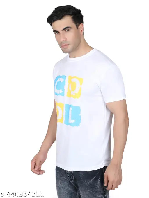 Stylish printed round neck Drifit Polyester T-shirt, short sleeves, pack of 1 pc (Indian origin)