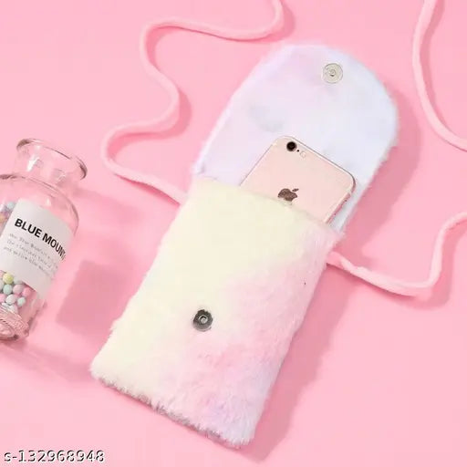 Soft sling bag with unicorn design and random patterns, unique shape, black background