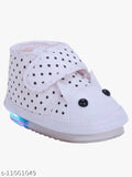 White PU multicolor baby booties