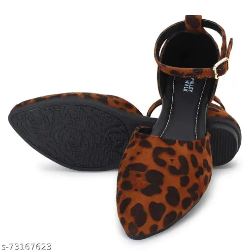 Faux suede leopard print sandals for women, adjustable buckle and ankle loop, sexy animal printed shoes from India