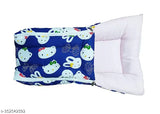 Blue cotton unisex baby pillow, 0-9 months 3-in-1 carry nest for infant (Kitty print)