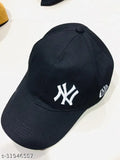 Solid cotton baseball cap, versatile men's cap from India