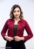 Denim Adrika Petite Women's Three-Quarter Sleeve Jacket, solid pattern, XS, Indian ethnic wear