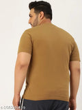 Men Plus Size Typography Printed Cotton T-shirt