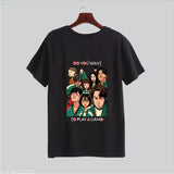 Black and white Squid game cotton t-shirt, standard fit with round neck and short sleeves