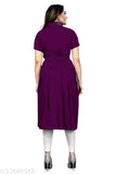 Vivid purple long sleeved women's kameez