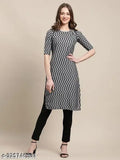 Blue printed crepe kurti on lowest price, ideal for Indian wear, S-XXXL sizes
