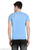 Men's solid polycotton round neck t-shirt, perfect for day out with friends in India