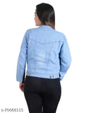 Denim long sleeve jacket, solid pattern, dainim jackte from India