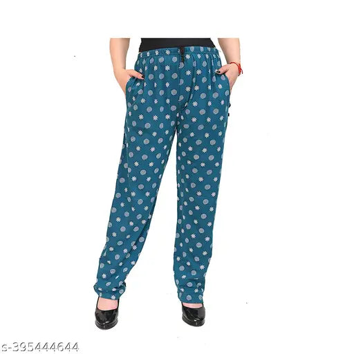 Woman's all over print loungewear set, includes two pairs