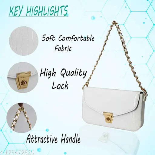 NEW FASHIONABLE STYLISH SLING BAG FOR WOMEN, HIGH QUALITY, LOCK KNOB