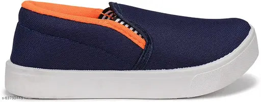 Blue, orange, white kids' sports shoes with a checkmark on the side, pack of 2