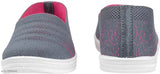 GreyPink synthetic printed ballerina slip-on Walkaroo Go Ladies belly shoe