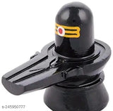 Black marble Shivling Nandi for pooja, handcrafted by VIDHAYA ARTS. Decorative showpiece symbolizing Lord Shiva's mount, Nandi bull
