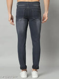 Dark grey men's regular fit jeans