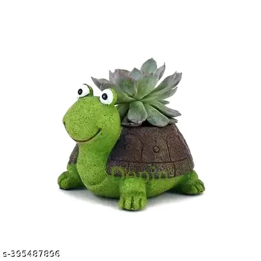 Handcrafted resin turtle succulent planter, durable and versatile for indoor/outdoor use - Perfect gift for nature enthusiasts or art lovers