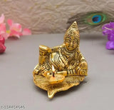 Metal Kuber Deepak oil lamp for Feng Shui, bringing good luck. Dimensions: 14cmL x 7cmH x 10cmW (India)