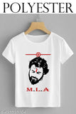 Printed net MLA Pawan Kalyan Janasena short-sleeve t-shirt [size S-XXL], Indian-made polyester tee for men fashion