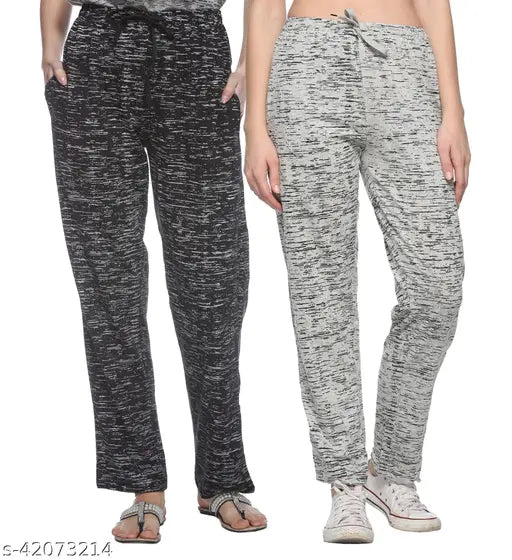 Grey and white print leggings