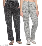 Grey and white print leggings