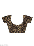 Trendy printed chiffon saree, jacquard blouse from India