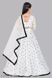 Embroidered net lehenga set for girls, soft fabric, suitable for 3-15 years, available in multiple colors