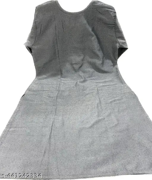New grey woven embroidery kurta