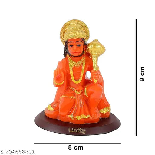 Hanuman idol, poly resin sculpture for car dashboard from India