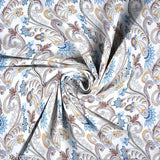 Royal king cotton fitted bedsheets, botanical print, superfine quality, 2 pillow covers, double king size, summer decor, MSPAL Enterprises, elastic fit